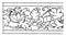 Modern Border Undulate Band is a wavelike design of leaves, vintage engraving