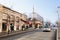 Modern bosnian street with minaret