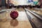 Modern bowling room