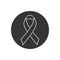 Modern breast cancer awareness with pink ribbon colorful and elegant look. Line icon. Vector