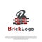 Modern brick logo vector design