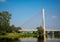 Modern bridge over the German river Elbe near the city of Dresden