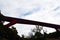 Modern Bridge over the River Alzette in the Capital of Luxemburg