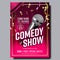 Modern Bright Poster Card Of Comedy Show Vector