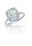 Modern Brilliant cushion Cut halo style diamond ring