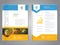 Modern brochure with arrow design, abstract flyer with technology background. Layout template. Aspect Ratio for A4 size. Poster