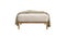 Modern brown leather modular sofa with adjustable backrest. 3d render