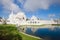 Modern Buddhist temple Wat Rong Khun White temple, Chiang Rai