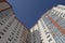 Modern building apartments - flats - balcony - windows - blue sky