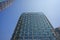 Modern building architecture, the InterContinental Hotel exterior against blue sky in Quanzhou, China