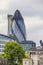 The modern building called Gherkin, London