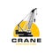 Modern building construction crane logo