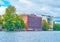 The modern buildings on the bank of Spree River in Berlin, Germany