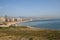 Modern buildings and beach, Corniche Beirut. Beirut. Lebanon