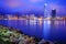 Modern buildings at dusk , Hong Kong