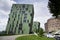 Modern buildings in front of Gasometers of Vienna in Austria