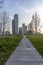 Modern buildings in Gae Aulenti square, Milan