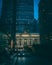 Modern buildings surrounding Grand Central Terminal at night, in Midtown, Manhattan, New York