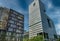 Modern buildings at the Zuidas in amsterdam, Gustav Mahlerplein, Sky scrapers, office buildings, business district