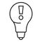 Modern bulb idea icon, outline style
