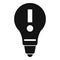 Modern bulb idea icon, simple style