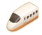 Modern bullet train, high speed rail for public transportation isometric cartoon icon raster 3D illustration