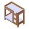 Modern bunk bed icon, isometric style