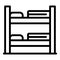 Modern bunk bed icon, outline style