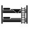Modern bunk bed icon, simple style