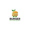 Modern burger logo design template