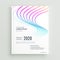 Modern business book cover page design with wavy shape