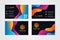 Modern business card design with vibrant bold color graphic element design