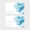 Modern business card with flat abstract triangle p