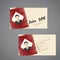 Modern business card with scribbled elements