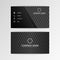Modern business card template design. With inspiration from the abstract.Contact card for company. Two sided black. Vector illustr