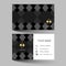 Modern business card template design. With inspiration from the abstract.Contact card for company. Two sided black and white . Vec