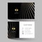 Modern business card template design. With inspiration from the abstract.Contact card for company. Two sided black and white . Vec