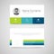 Modern business card template with flat user interface