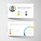 Modern business card template with flat user interface