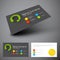 Modern business card template with flat user interface