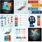 Modern business infographic 9 templates four position