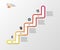 Modern business stair steps to success options. Infographic design