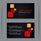 Modern business visiting card vector template