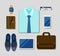 Modern businessman gadgets and accessories outfit