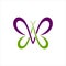 Modern butterfly concept logo design