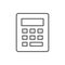 Modern calculator line outline icon