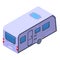 Modern camp trailer icon, isometric style