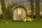 Modern camping pod on site and ready for use at the Meelmore Lodge amenities centre at the Hare`s Gap in the Mourne Mountains Cou
