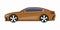 Modern car. Side view of a 4-door business sedan. Vector car icon for road traffic and transportation illustrations