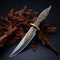 Modern Carved Wooden Design Knife With Realism And Fantasy Elements